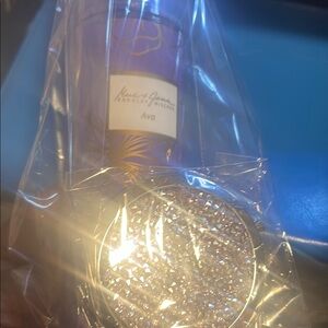 Badgley Mischka Purple and Silver Glitter Compact